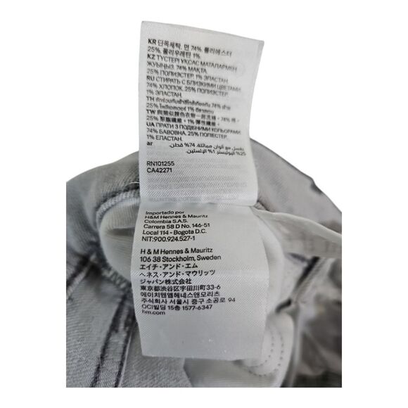 H&M &Denim Light Gray Skinny High Rise Jeans Size 31 - Picture 6 of 6